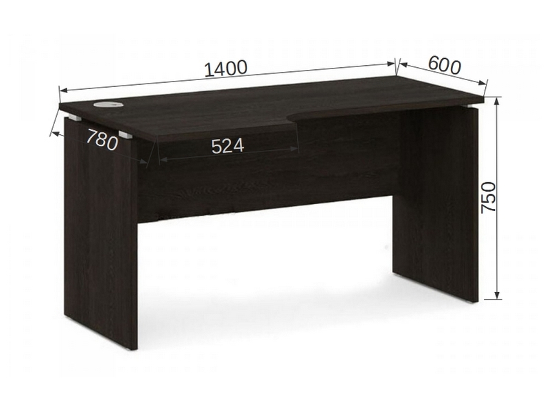 Мебель для офиса VASANTA Угловой стол (левый) V-34